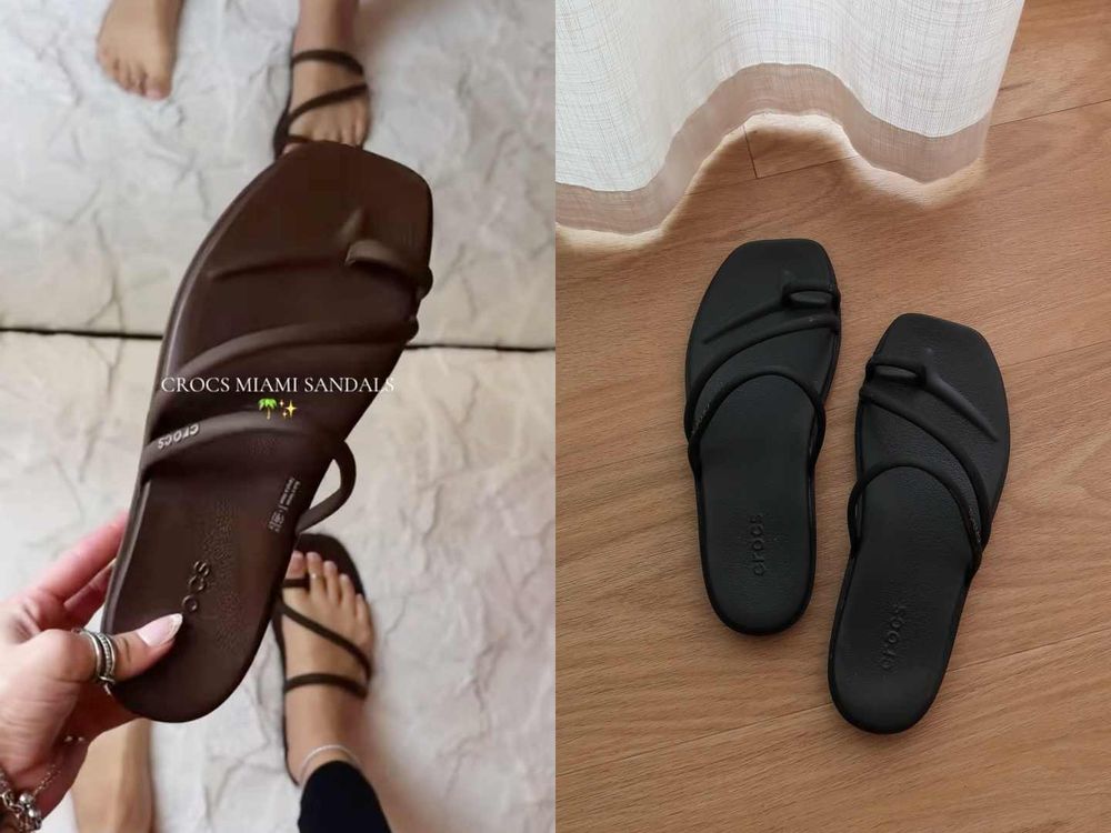 Crocs不只洞洞鞋厲害！今夏黑馬「Miami趾環拖鞋」大爆紅！上腳百搭超好看、台灣也有賣！-3