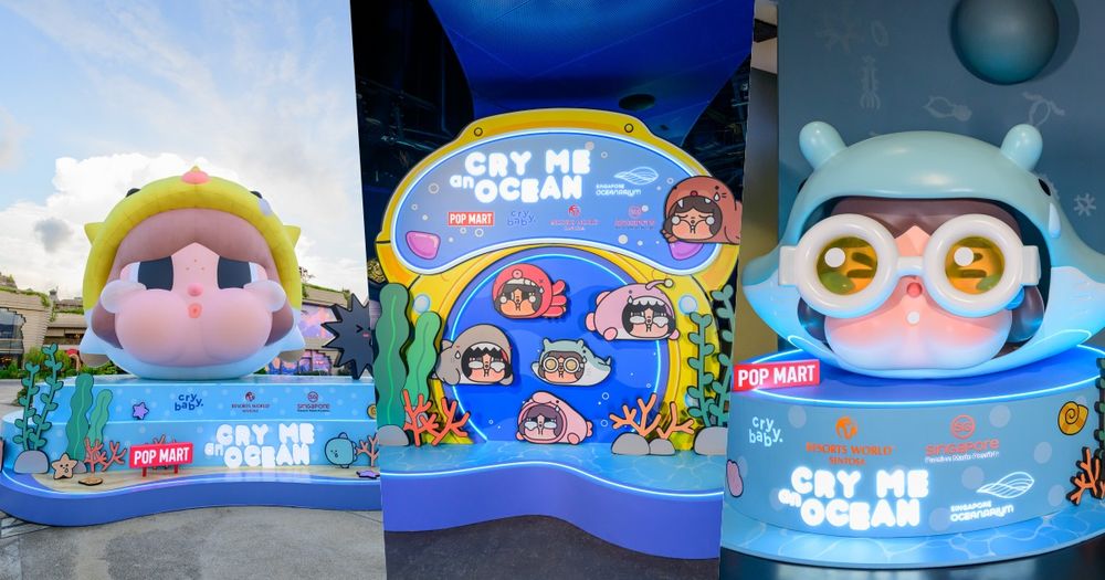 2026新加坡必去景點！「海底生物CRYBABY」降臨新加坡海洋生態館、5公尺高「河豚哭娃」必拍！-1