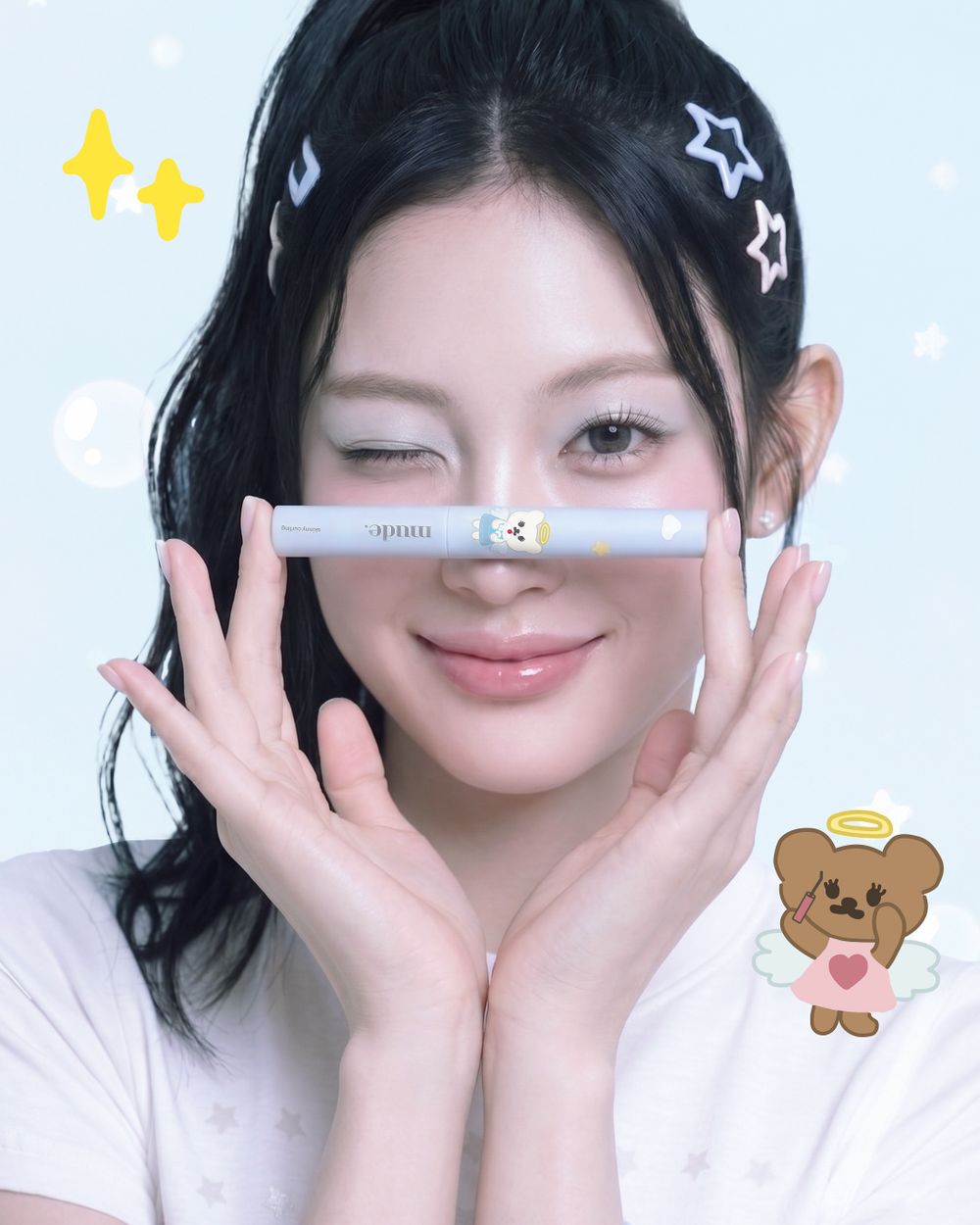 mude.攻佔文青少女市場！MAZZZZY聯名彩妝「睫毛膏、天使琉璃唇釉」外殼印上軟萌小熊，可愛爆擊想整套入手！-4