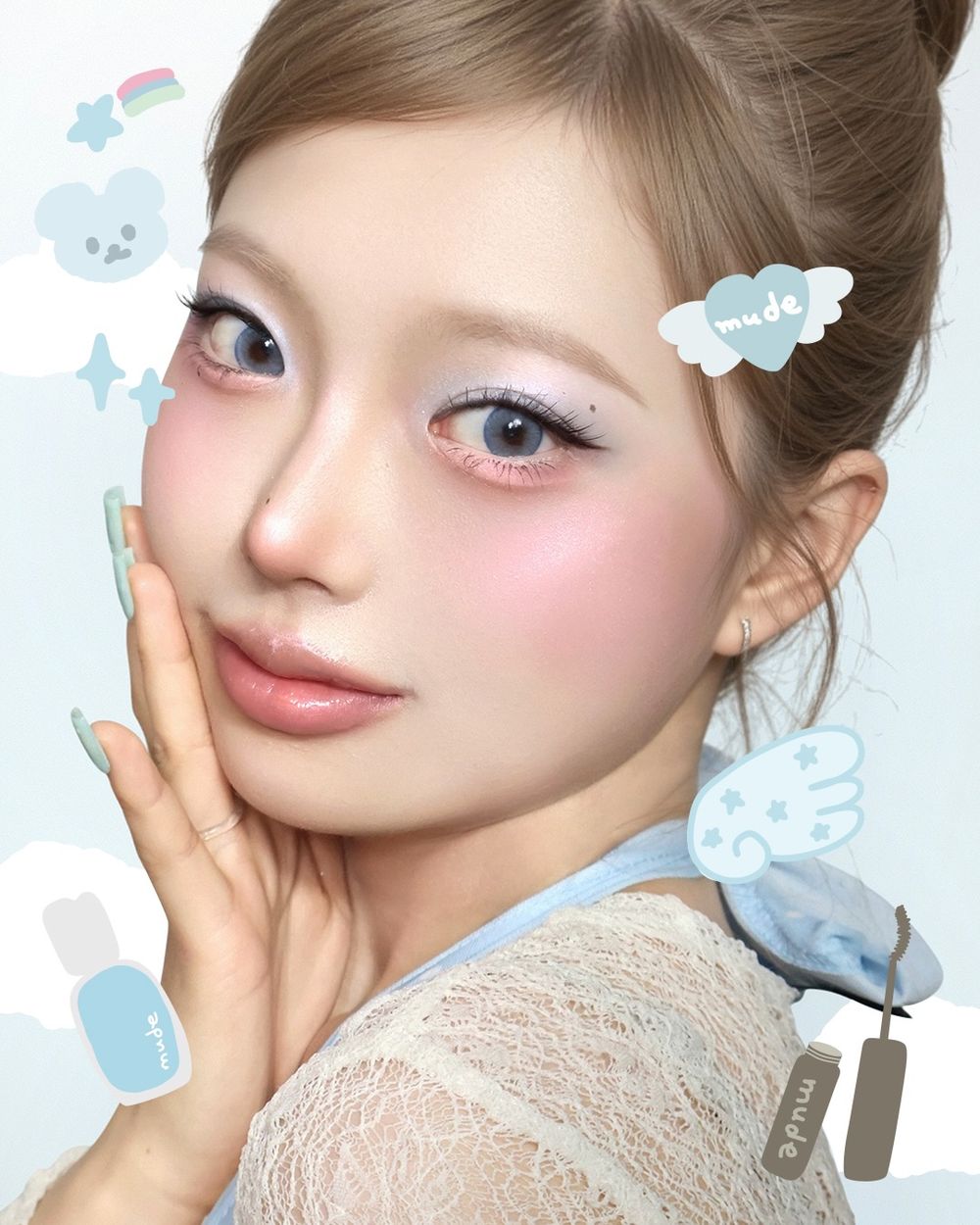 mude.攻佔文青少女市場！MAZZZZY聯名彩妝「睫毛膏、天使琉璃唇釉」外殼印上軟萌小熊，可愛爆擊想整套入手！-18