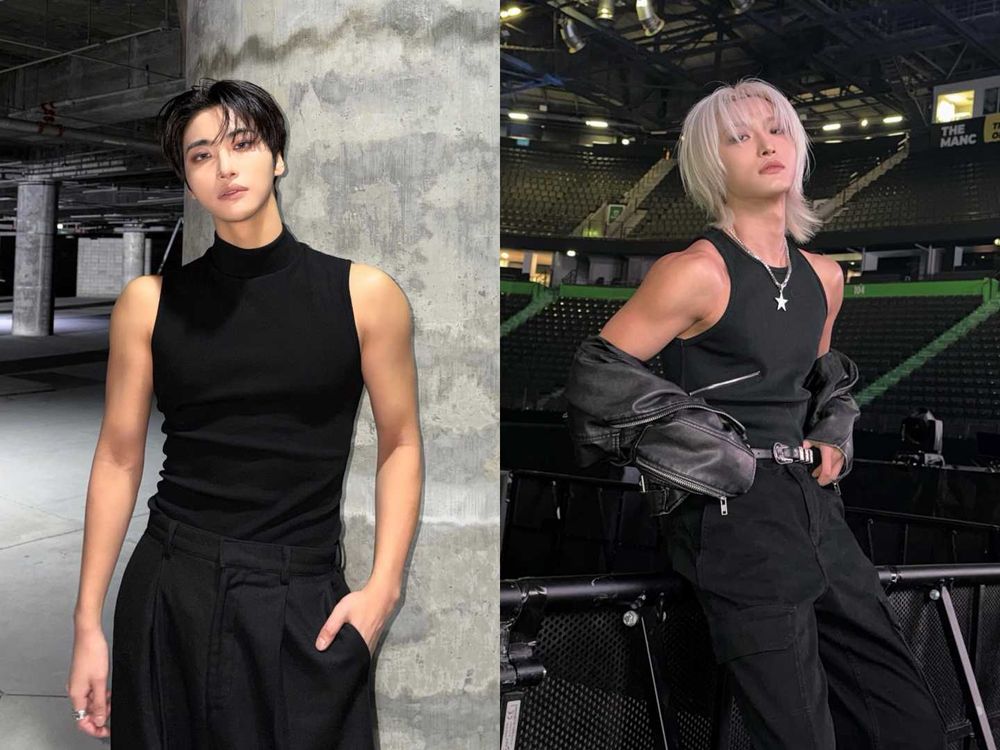 越簡單越有殺傷力！7位韓國「黑背心男神」一次看！SKZ、ATEEZ候選人太多！肩膀手臂線條藏不住！-8