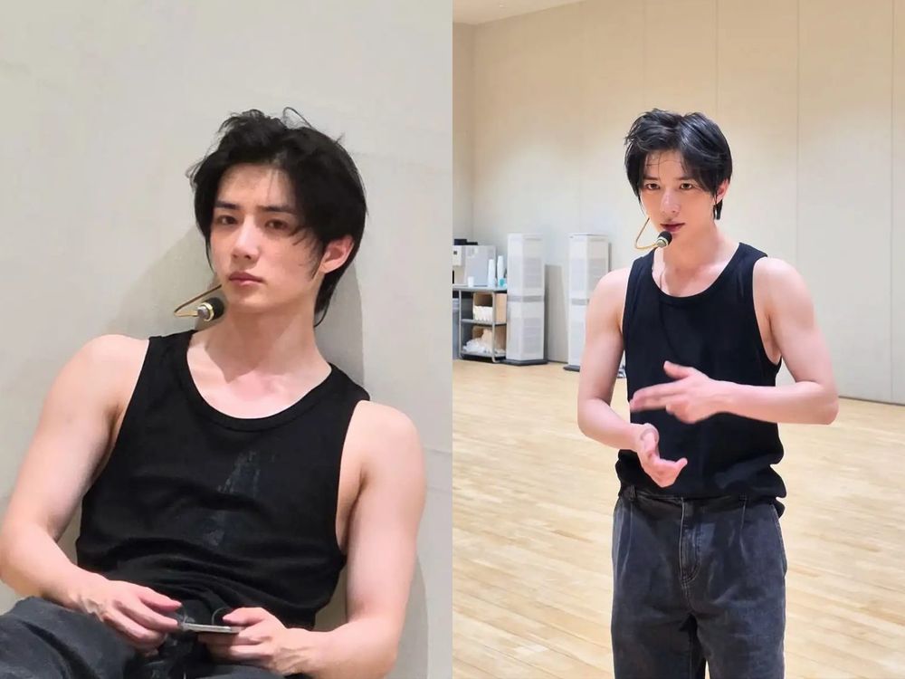越簡單越有殺傷力！7位韓國「黑背心男神」一次看！SKZ、ATEEZ候選人太多！肩膀手臂線條藏不住！-6