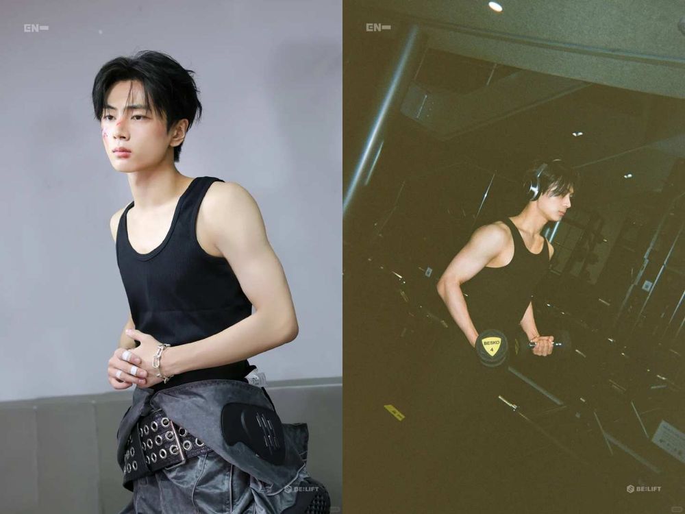 越簡單越有殺傷力！7位韓國「黑背心男神」一次看！SKZ、ATEEZ候選人太多！肩膀手臂線條藏不住！-15