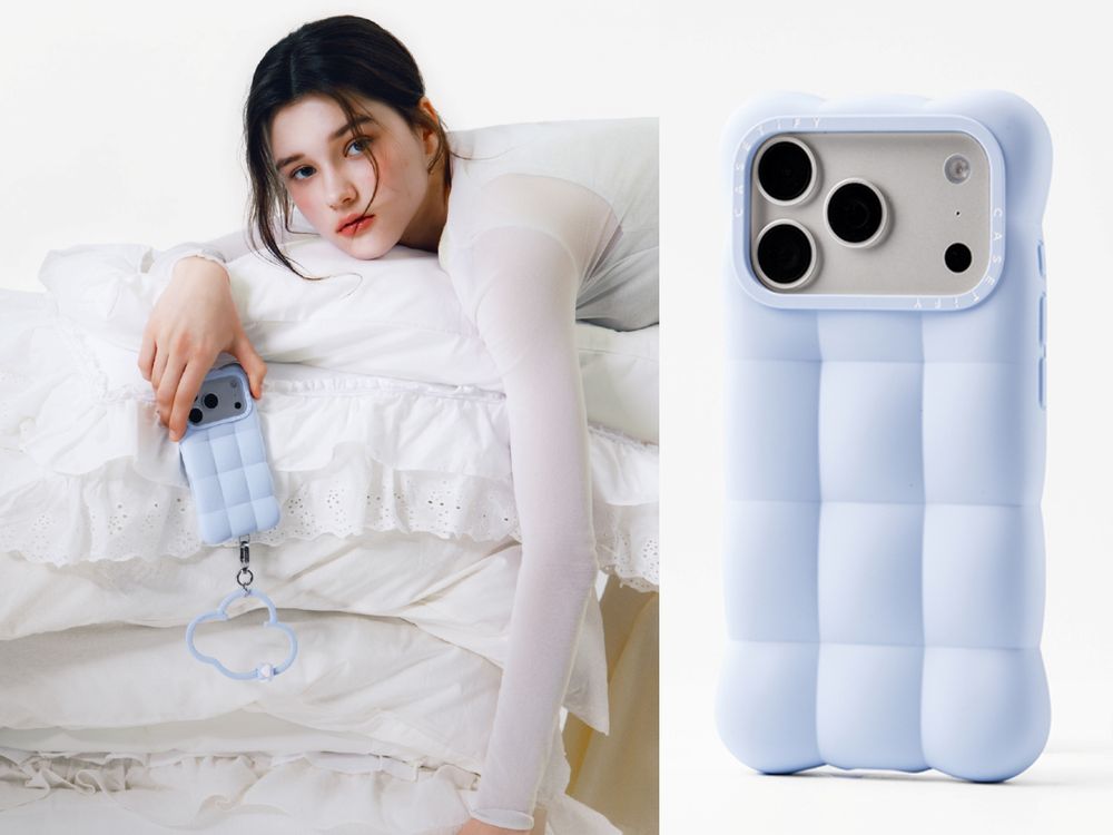 波紋手機殼勁敵來了？！CASETiFY新爆款「雲朵手機殼」澎澎棉花白、棉花糖粉超療癒！雲朵腕帶要一套收！-11