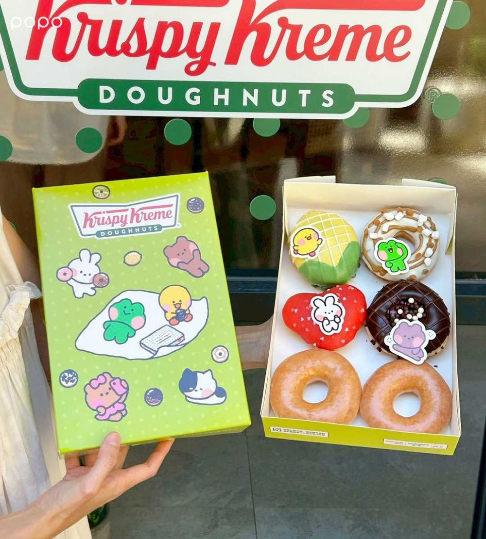 Krispy Kreme跟LINE FRIENDS minini聯名啦！超Q「熊大柑橘可可甜甜圈、貼紙包」必買一次看！-7