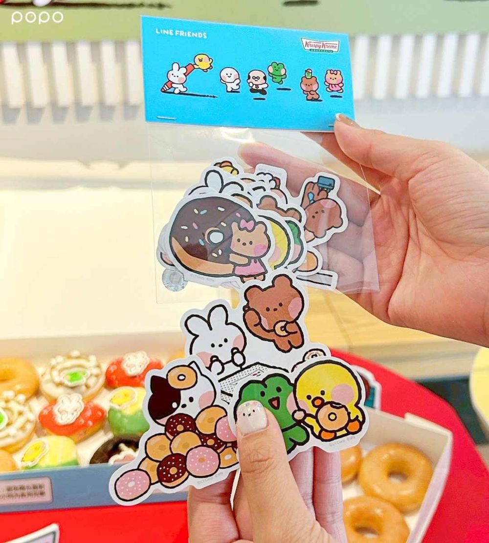 Krispy Kreme跟LINE FRIENDS minini聯名啦！超Q「熊大柑橘可可甜甜圈、貼紙包」必買一次看！-4