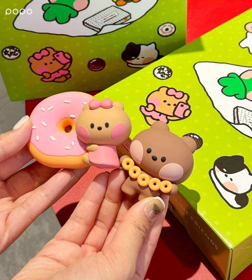 Krispy Kreme跟LINE FRIENDS minini聯名啦！超Q「熊大柑橘可可甜甜圈、貼紙包」必買一次看！-6