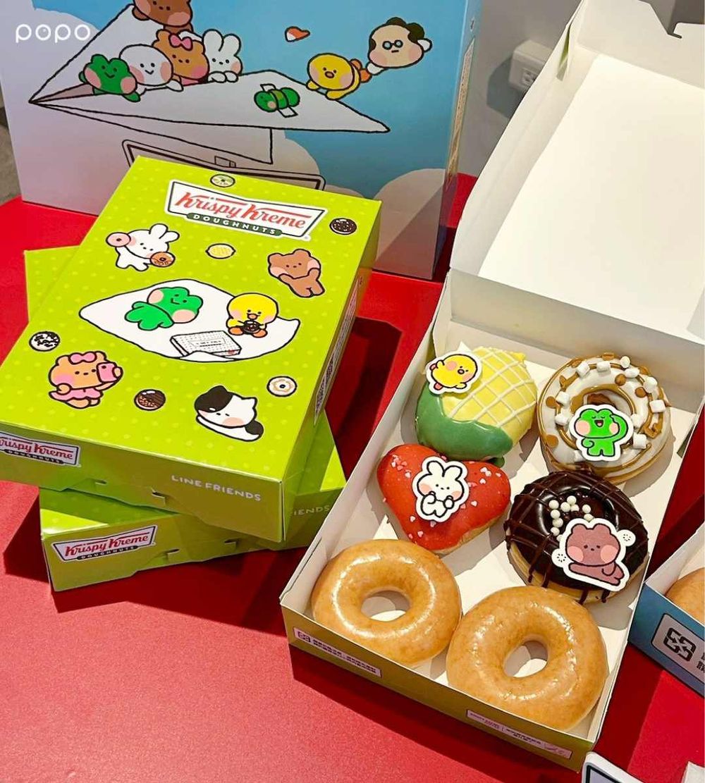 Krispy Kreme跟LINE FRIENDS minini聯名啦！超Q「熊大柑橘可可甜甜圈、貼紙包」必買一次看！-2