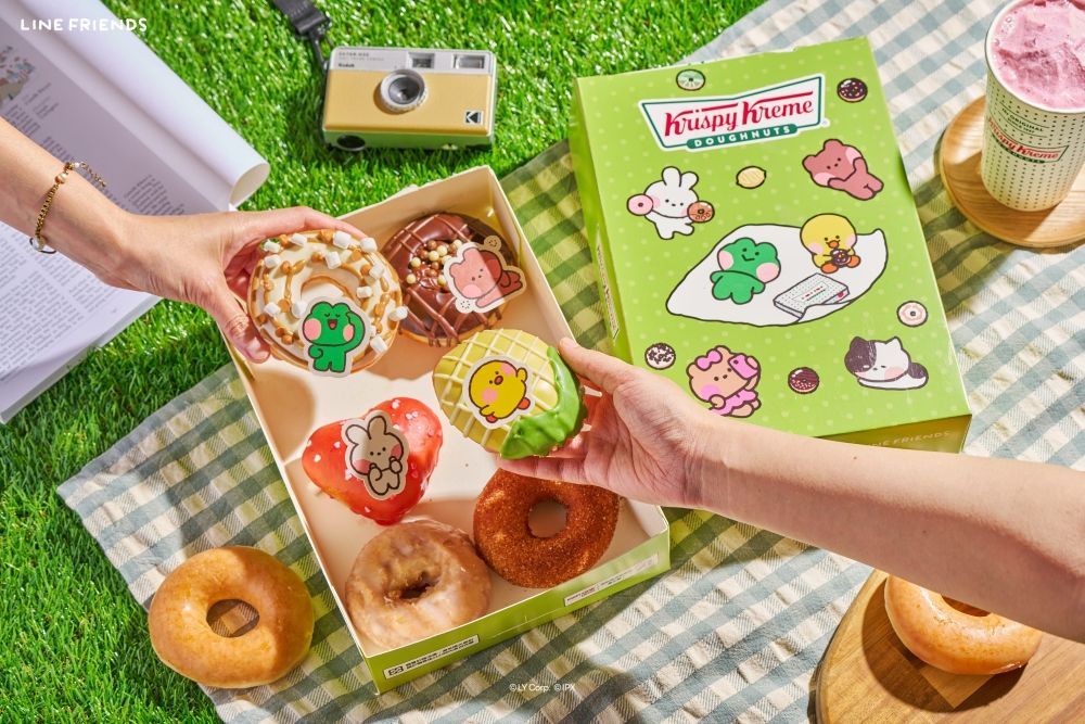 Krispy Kreme跟LINE FRIENDS minini聯名啦！超Q「熊大柑橘可可甜甜圈、貼紙包」必買一次看！-15