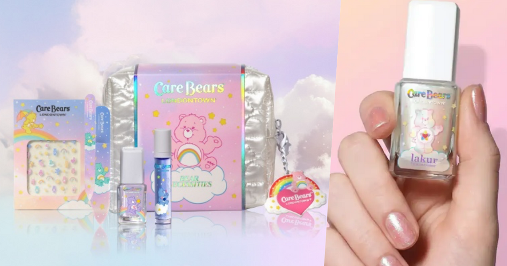 Care Bears粉絲真的會失心瘋！LONDONTOWN聯名彩虹熊太萌，5款療癒指彩、限定美甲包必收藏！-1