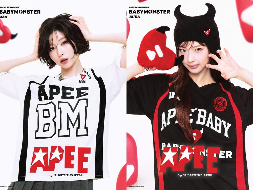 APEE聯名BABYMONSTER太有誠意！親筆簽名印花T恤、專屬小卡貼紙、連卡包都幫你準備好了！-4