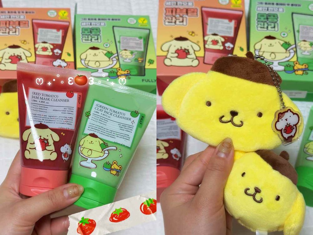 Rei保養愛牌FULLY聯名三麗鷗布丁狗！韓妞浴室必囤「綠番茄泥膜洗面乳」換上軟萌布丁狗包裝，組合還送超萌吊飾！-13