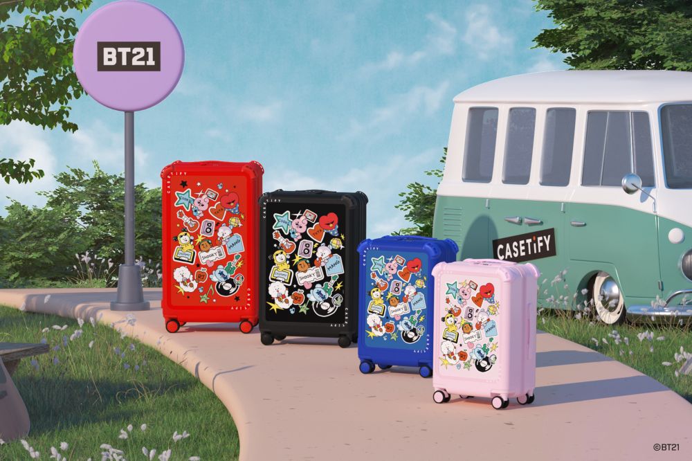 能不能放過阿米們的錢包！BT21最新聯名CASETiFY！這次手機殼可以寫上姓名＋本命！居然還推出行李箱！-6