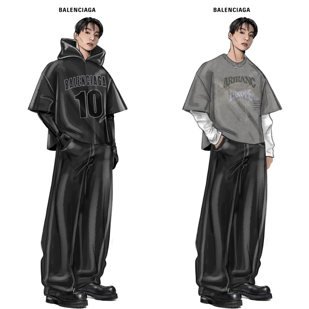 BTS柾國終於在世巡巴黎站穿上最愛的「巴黎世家」訂製服！同場泰亨穿的也是CELINE訂製款！-10