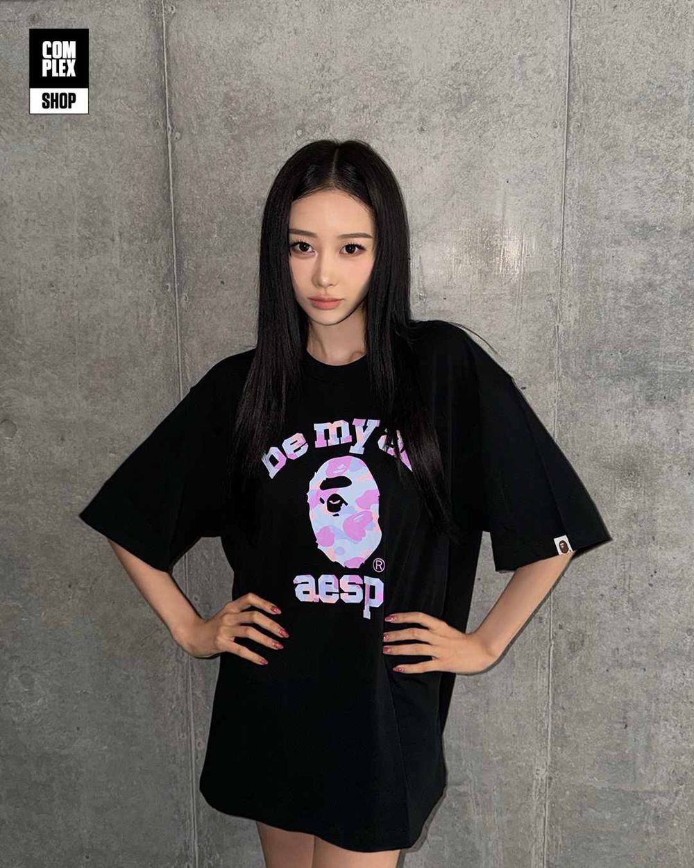 MY們請注意！BAPE和aespa聯名系列真的來了！小檸檬Baby Milo吊飾、上衣可愛瘋！-9