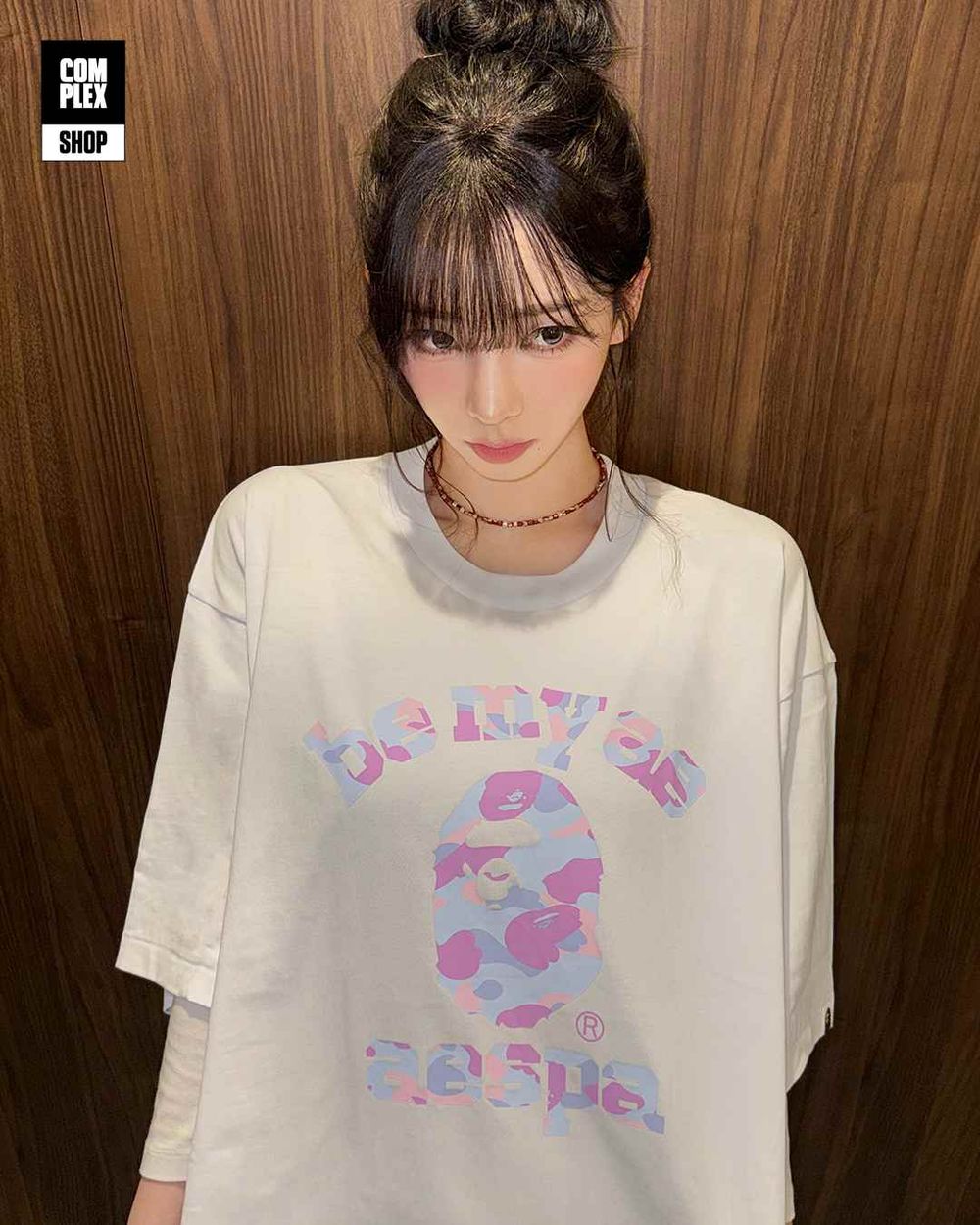 MY們請注意！BAPE和aespa聯名系列真的來了！小檸檬Baby Milo吊飾、上衣可愛瘋！-4