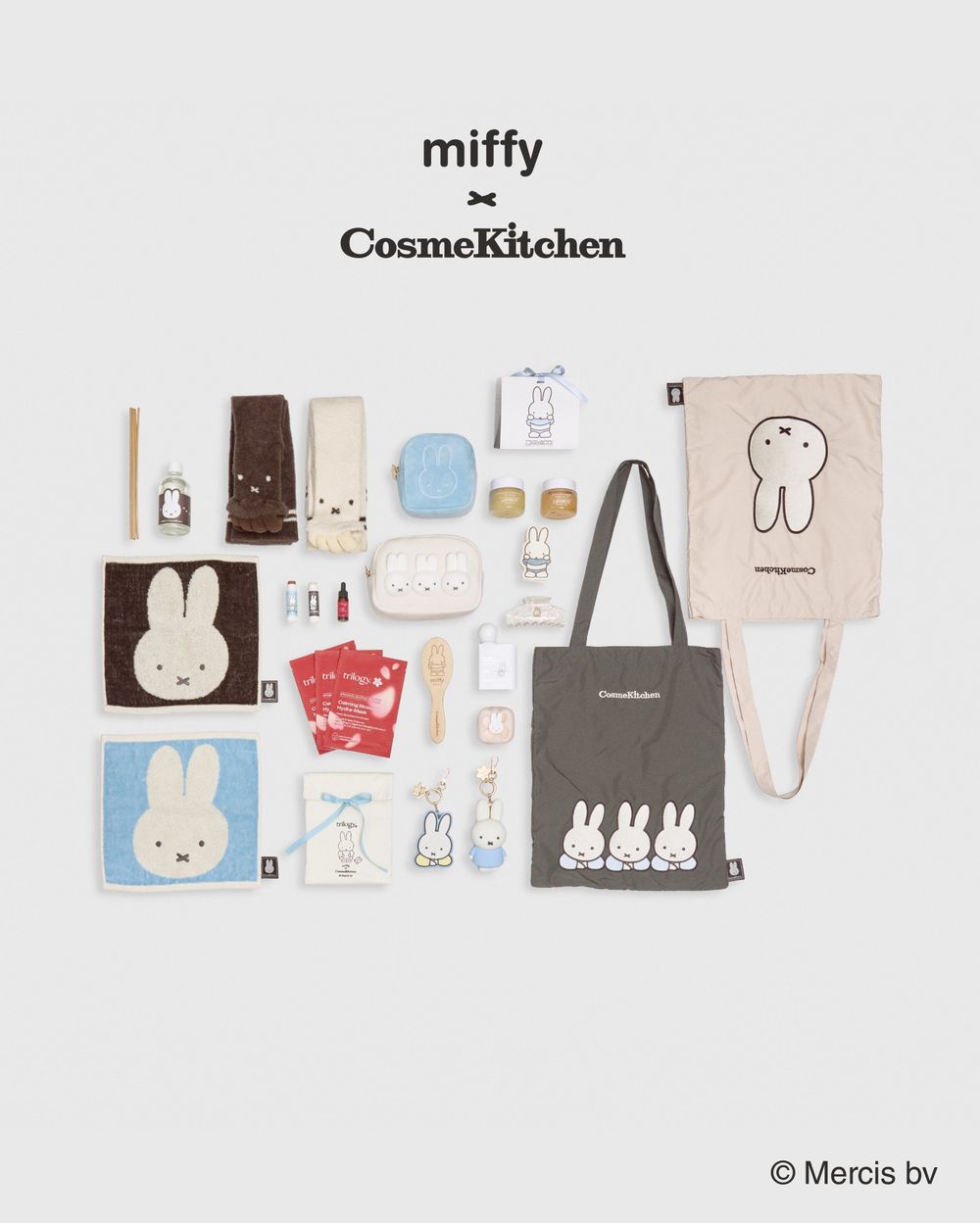日本Cosme Kitchen×Miffy米飛兔第三波太犯規！四色底妝盤、兔兔護唇吊飾，18款限定萌物一次收！-9