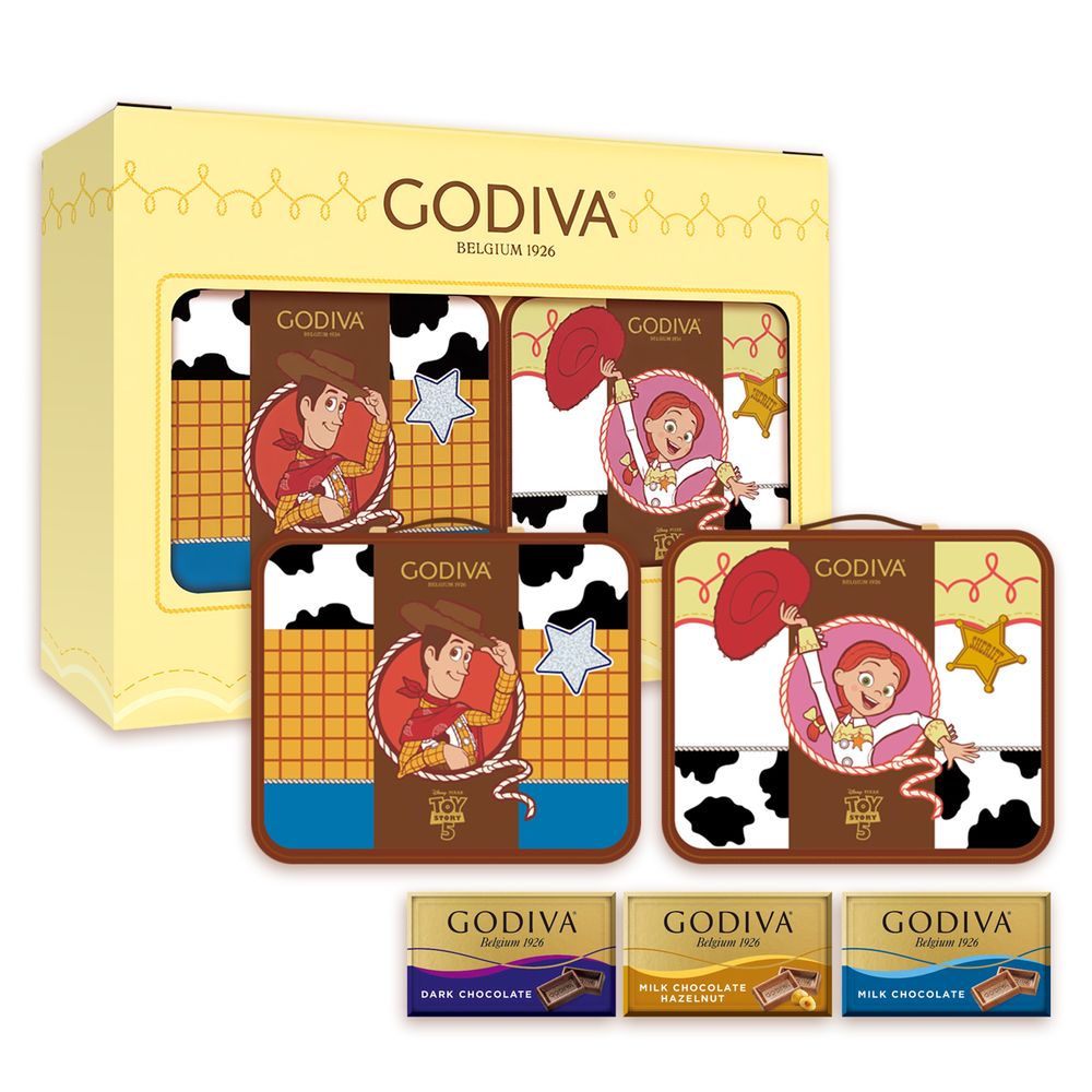GODIVA跟《玩具總動員5》聯名了！超可愛「胡迪手提鐵盒巧克力、翠絲牛仔巧克力+吊飾」全都要帶回家！-11