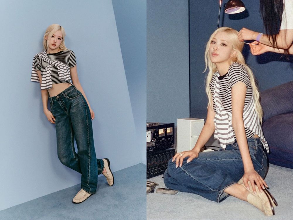 Rosé最新Levi’s廣告「同款牛仔褲」型號都幫你整理好！顯瘦錐形神褲、復古條紋T得要整套收！-9