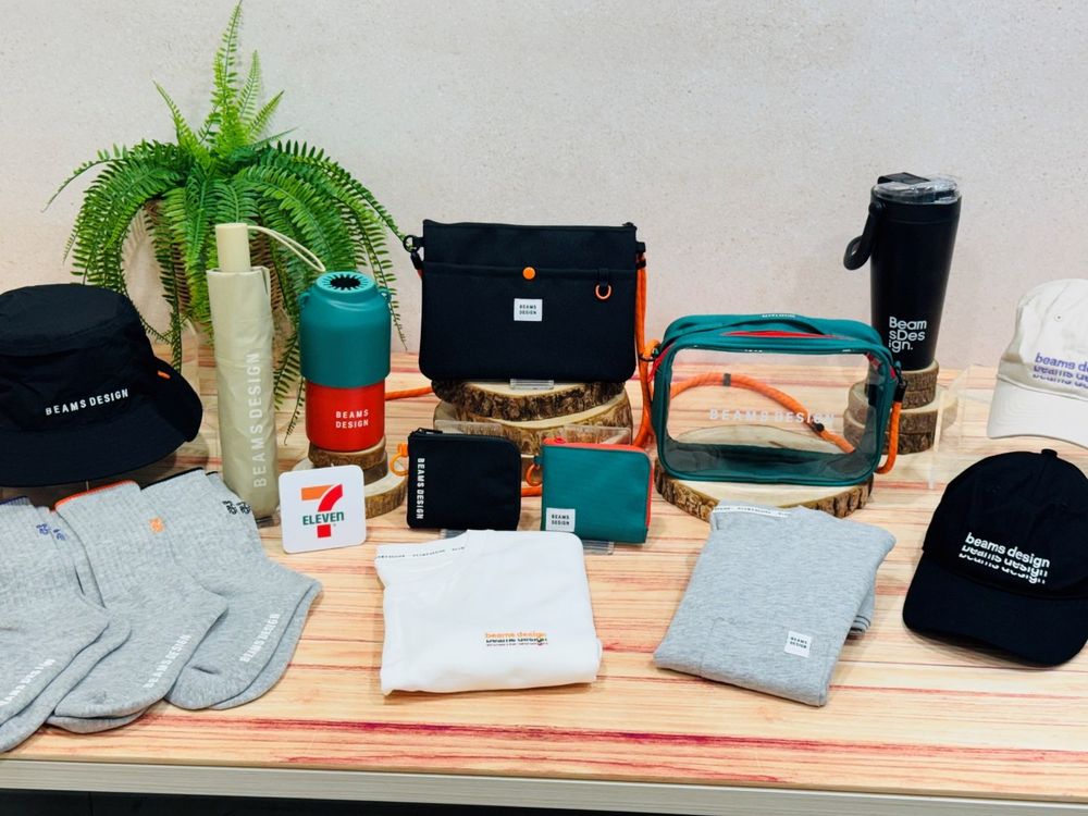 7-11開賣BEAMS聯名周邊商品！超美「紅橘綠刺繡T恤、棒球帽、長襪」巷口小7就買得到！-1