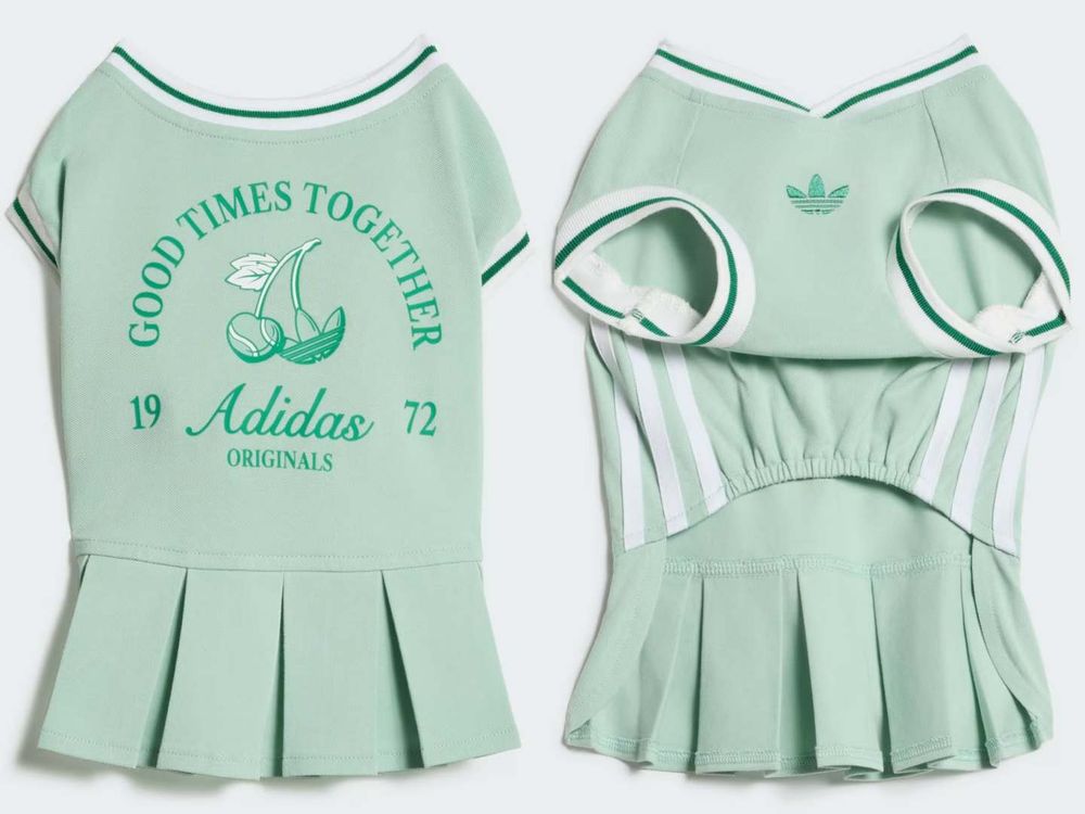 根本拒絕不了親子裝！adidas Originals「網球寵物系列」萌翻登場！百褶小裙、Polo衫可愛到不行！-7