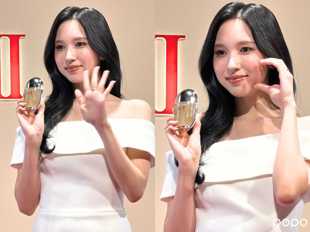 ONCE暴動！Mina來台美到不像真人、親曝「10分鐘發光保養法」，SK-II睽違45年青春精華液終於上市！-8