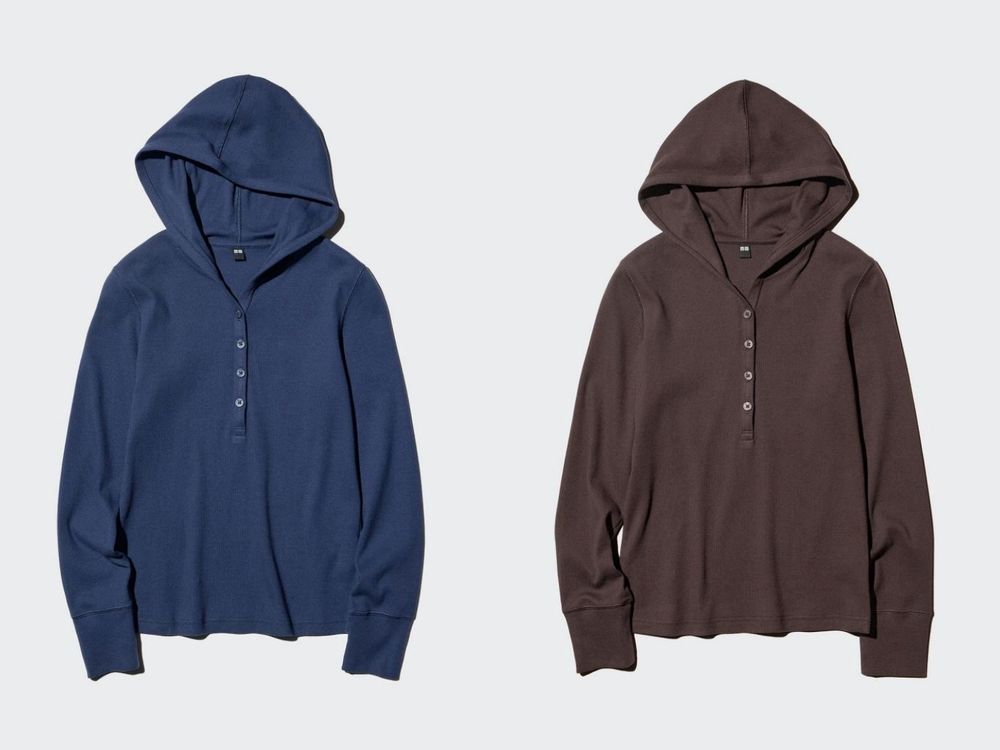 UNIQLO三件近期爆火長袖上衣！韓妞都買這件「好身材連帽T」、拼色上衣竟然只要390元！-3
