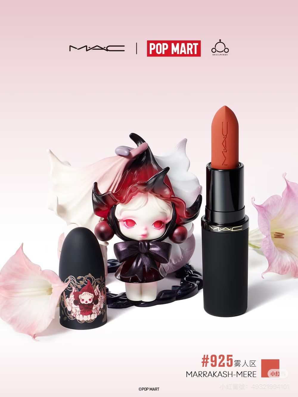 POP MART泡泡瑪特迷要瘋了！M·A·C聯名SKULLPANDA彩妝美到像藝術品，玫瑰手持鏡、浮雕氣墊必搶！-5