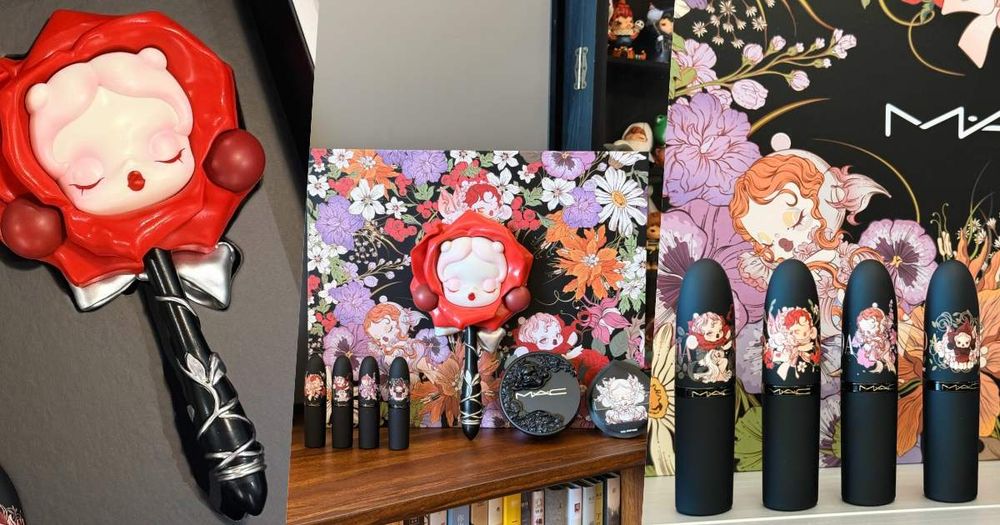 POP MART泡泡瑪特迷要瘋了！M·A·C聯名SKULLPANDA彩妝美到像藝術品，玫瑰手持鏡、浮雕氣墊必搶！-1