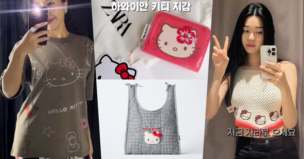 再度敗給ZARA！Kitty新聯名偷偷上架！「格紋蝴蝶結包、托特包」全都有...曬黑娃包必買！-1