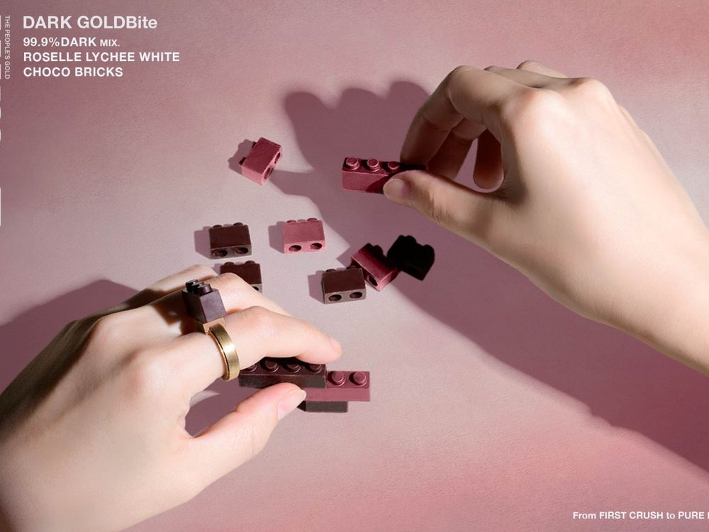 2026七夕情人節甜點推薦！kim-a:推出精品巧克力「DARK GOLDBite」、積木造型美到捨不得吃！-2