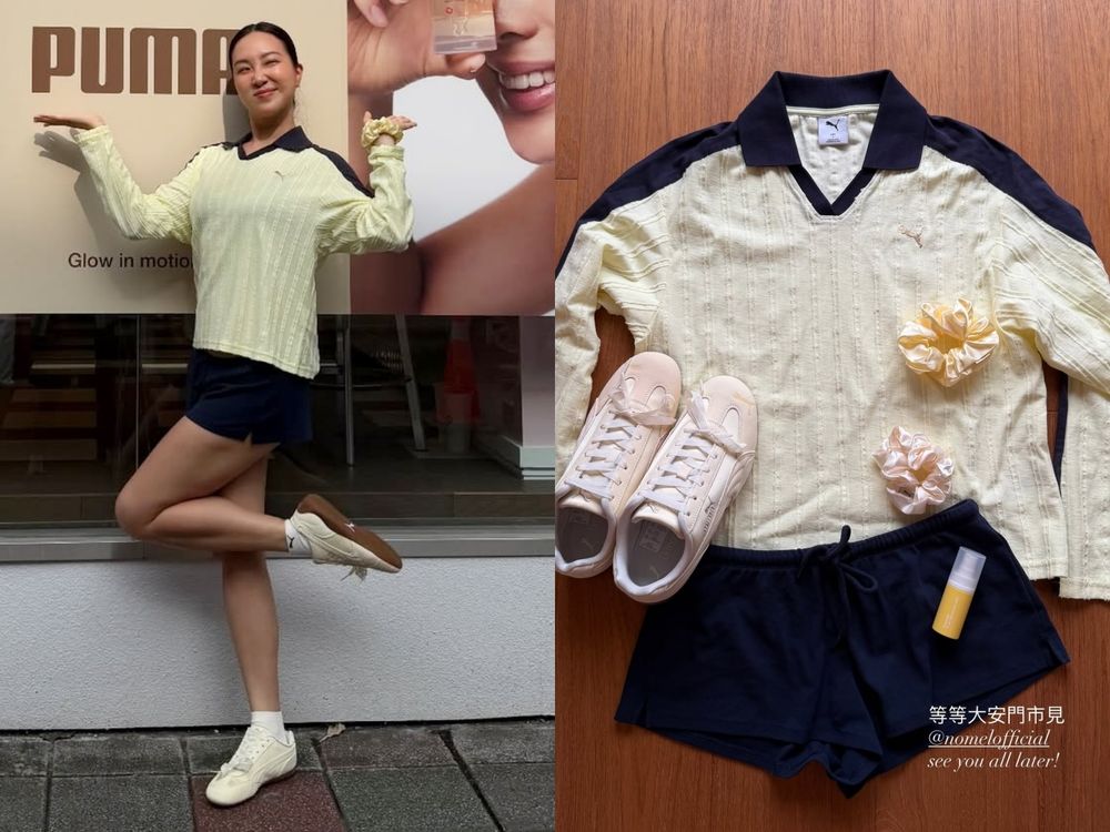 Rosé、Melinda新PUMA球鞋檸檬黃來了！夏日組合還送nomel防曬噴霧、緞面髮圈組超划算！-2