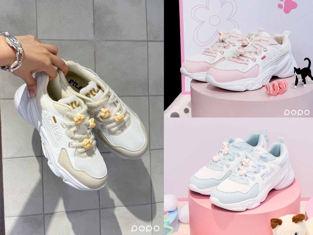七夕穿搭就靠它！FILA「貓掌老爹鞋」可愛登場！厚底設計女孩會愛、經典小白鞋也換上新衣服！-3