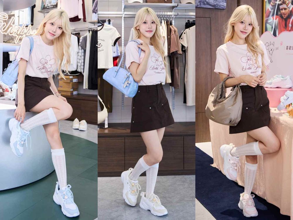 七夕穿搭就靠它！FILA「貓掌老爹鞋」可愛登場！厚底設計女孩會愛、經典小白鞋也換上新衣服！-4