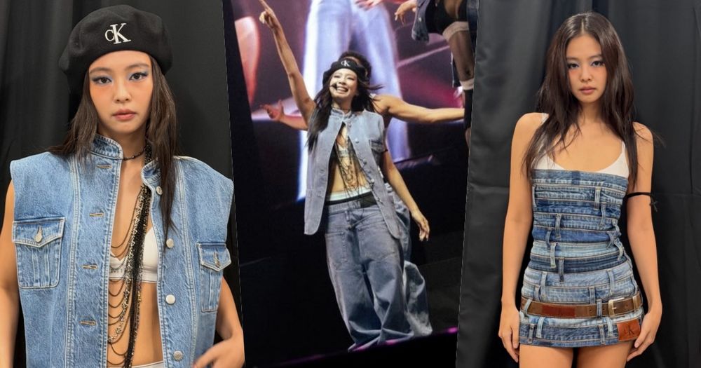 Jennie登上日本音樂節「牛仔褲反穿、火辣美胸Bra Top」熱議！原來衣服是CK訂製！-1
