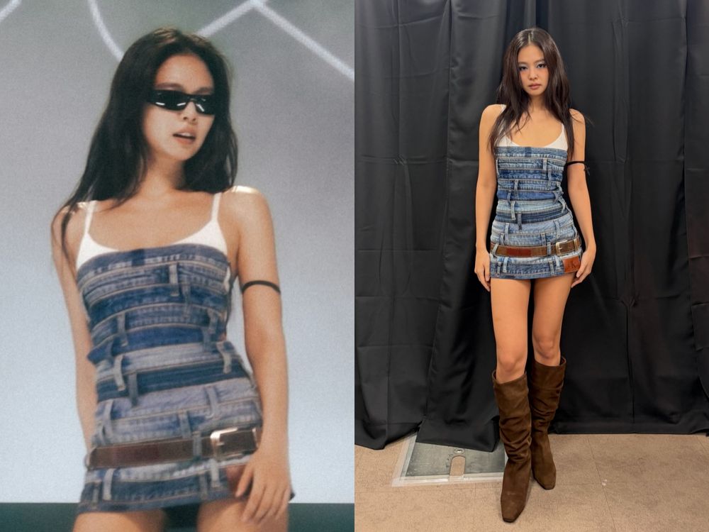 Jennie登上日本音樂節「牛仔褲反穿、火辣美胸Bra Top」熱議！原來衣服是CK訂製！-2
