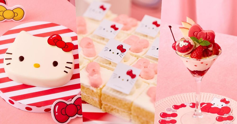 日本飯店開賣Hello Kitty主題下午茶！超可愛「大臉凱蒂貓蛋糕、蝴蝶結造型芭菲」萌到捨不得吃！-1