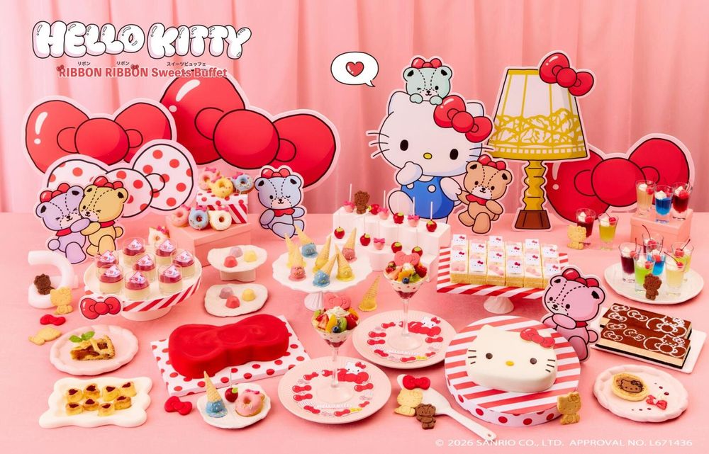 日本飯店開賣Hello Kitty主題下午茶！超可愛「大臉凱蒂貓蛋糕、蝴蝶結造型芭菲」萌到捨不得吃！-10