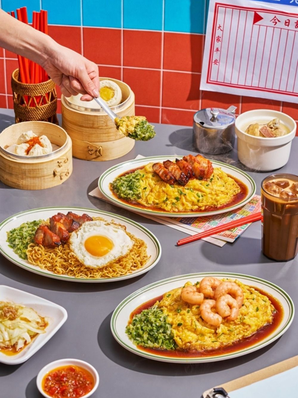 點點心姐妹牌「心開冰室」插旗京站！單人超友善小份量奶皇包、「叉燒蝦仁滑蛋飯套餐」必點推薦一次看！-3