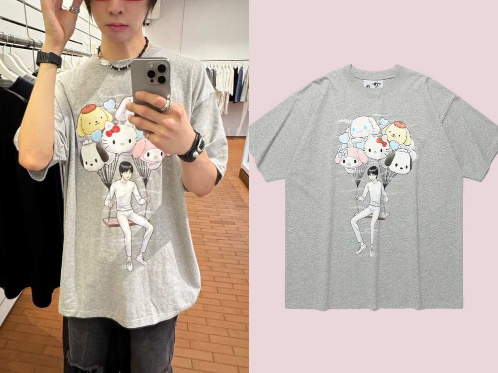富江和Hello Kitty當朋友了？！韓牌聯手三麗鷗、伊藤潤二「T恤、小物」全曝光！恐怖＋可愛居然超搭！-7