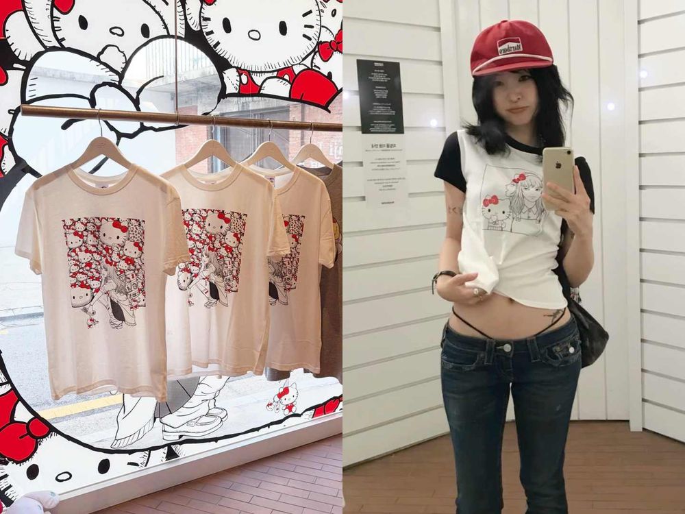富江和Hello Kitty當朋友了？！韓牌聯手三麗鷗、伊藤潤二「T恤、小物」全曝光！恐怖＋可愛居然超搭！-3
