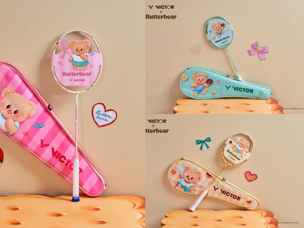 Butterbear進軍羽球界！驚喜聯名羽球品牌VICTOR！可愛小熊「球拍、球包」全都有、皮箱包萌到發瘋～-11