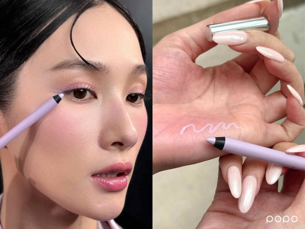 邊佑錫那支紫色唇膏台灣也買得到！PRADA「幻光紫潤唇膏、嫩紫三角形腮紅」顛覆色彩美學，原來黃肌也能這麼適合清新紫粉色！-4