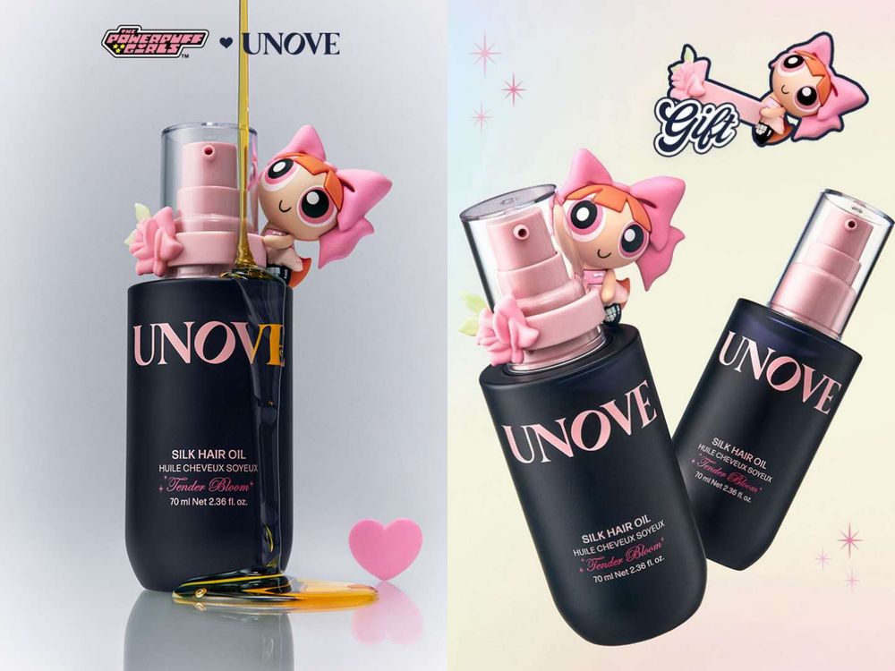 SVT金玟奎髮品愛牌聯名《飛天小女警》！UNOVE洗髮精＆髮膜印上小女警愛心插畫，韓妞最愛髮香水、護手霜附贈超萌頭套！-6