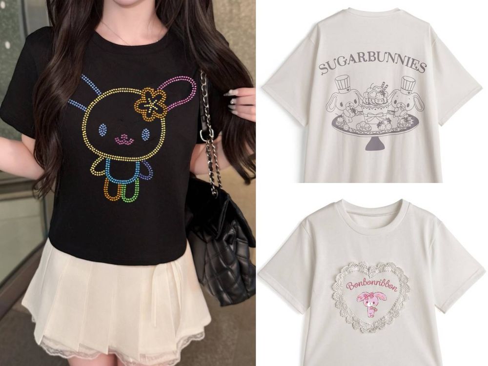 日妞愛牌GRL也聯名三麗鷗！曬黑Kitty、花小兔一口氣全登場！童年回憶「蜜糖邦尼」也來了、復古控有福了！-4