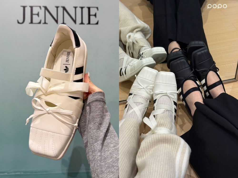 實品超美！JENNIE愛迪達聯名開賣了！芭蕾鞋、毛衣、襪套絕對要搶先收！滿額還送珍妮小卡組！-7