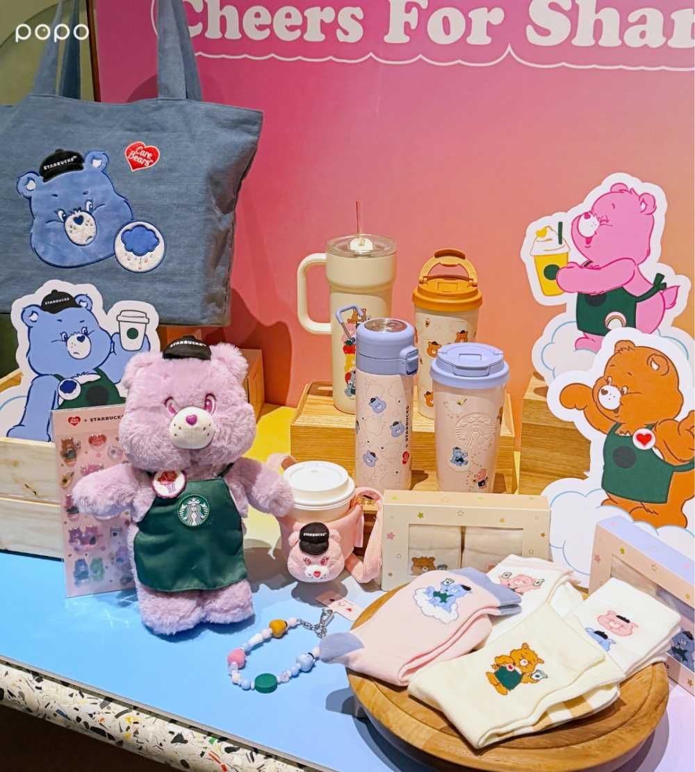星巴克跟Care Bears聯名啦！超可愛「店員分享熊玩偶、溫柔小熊立體馬克杯」全都想要買！-10