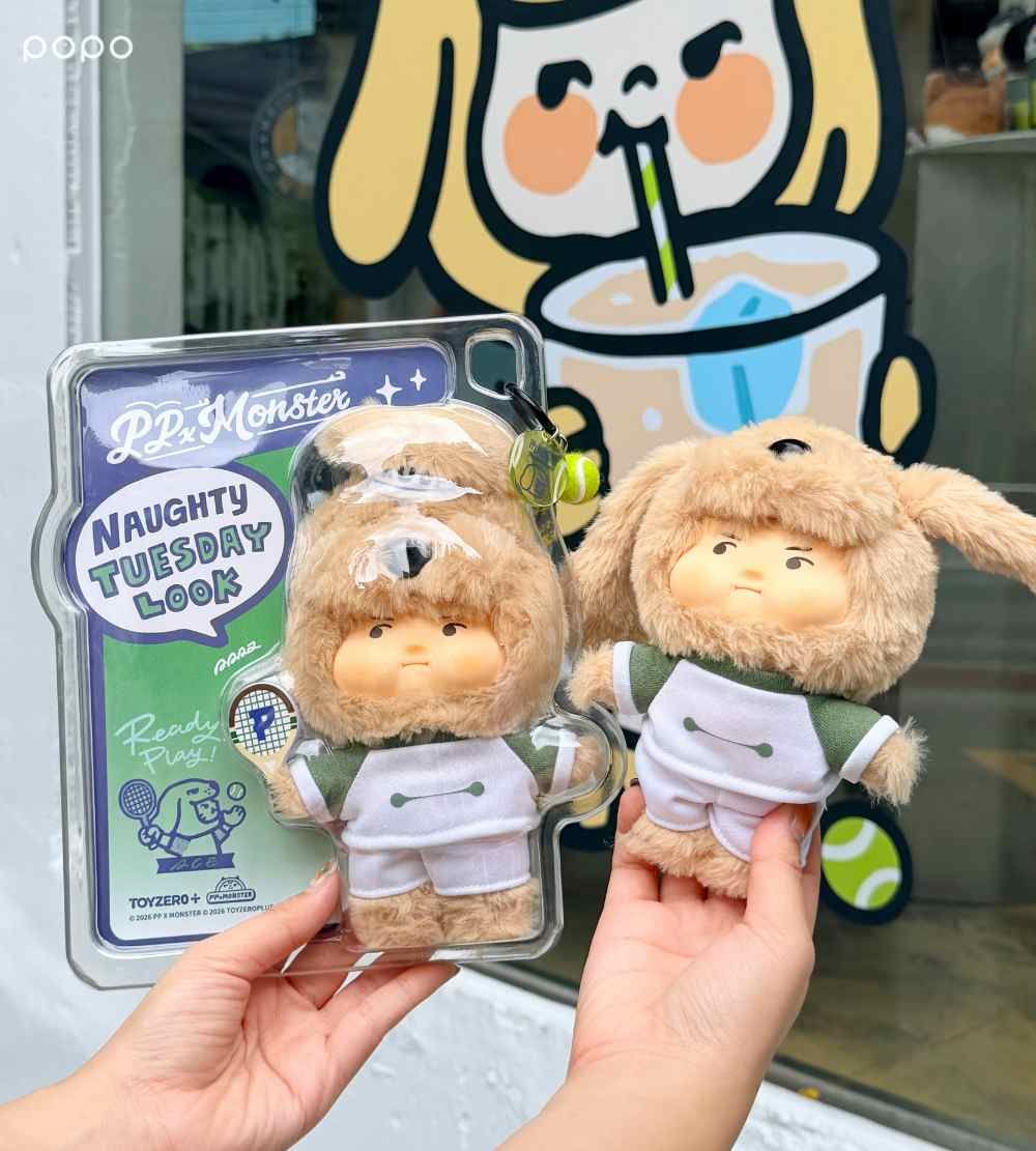 COFFEE LAW跟PP X MONSTER聯名啦！超萌「飛天耳網球狗狗吊飾、運動小毛巾」狗控買到失心瘋！-5