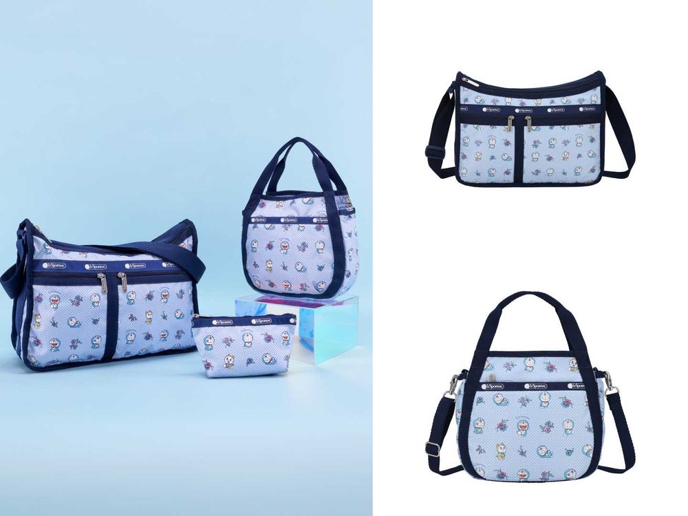 童年回憶直接背上身！哆啦A夢新聯名LeSportsac！大容量托特包超可愛、居然還是雙面！零錢包也想一起買！-3