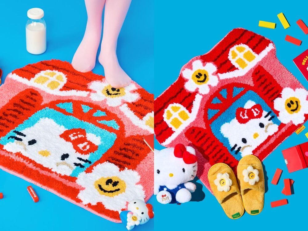 Wiggle Wiggle又跟Hello Kitty聯名了！超可愛「小花凱蒂貓牙刷架、絨毛地墊」韓妞都狂掃！-12